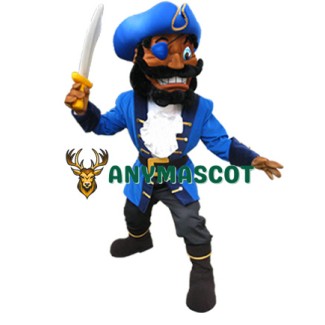 Blue Pirate Mascot Costume