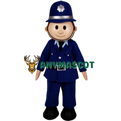 Happy Lightweight Policeman Mascot Costume