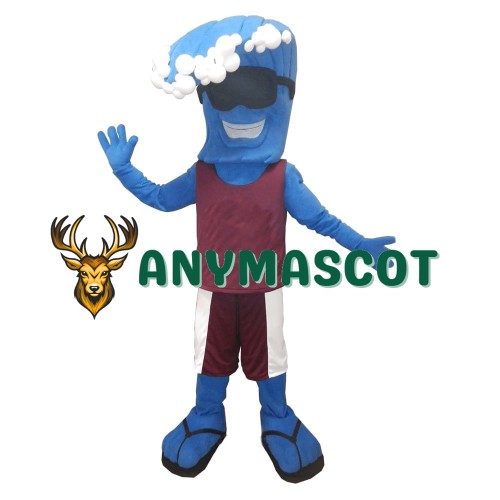 Blue Wave Mascot Costume