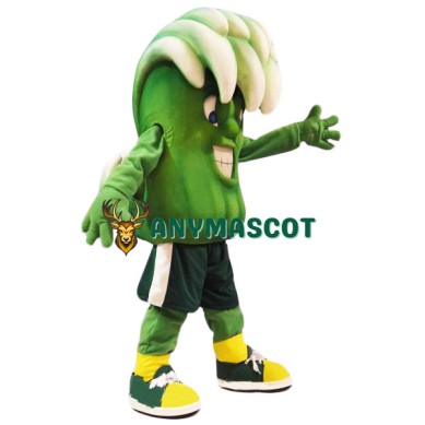 Green Wave Mascot Costume