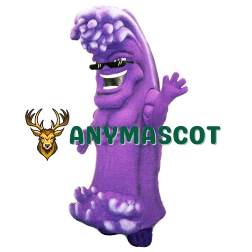 Purple Wave Mascot Costume
