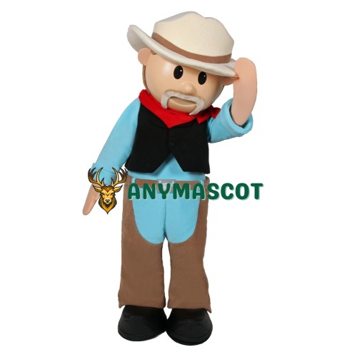 Old Cowboy Mascot Costume