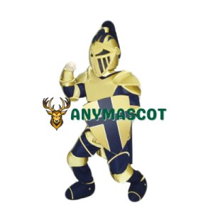 Blue & Yellow Knight Mascot Costume