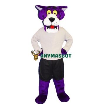 Purple Panther Mascot Costume