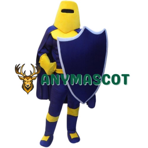 Blue & Yellow Knight Mascot Costume