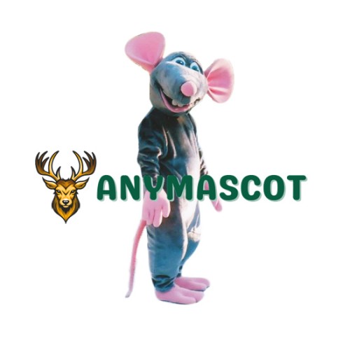 Grey & Pink Mouse Mascot Costume