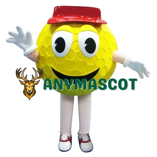 Funny Yellow Golf Ball Mascot Costume