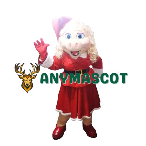 Christmas Miss Piggy Mascot Costume