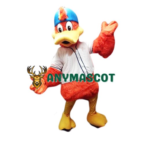 Orange Sport Duck Mascot Costume
