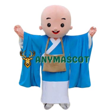 Blue Monk Mascot Costume