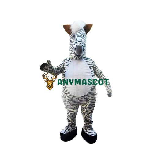 White Zebra Mascot Costume