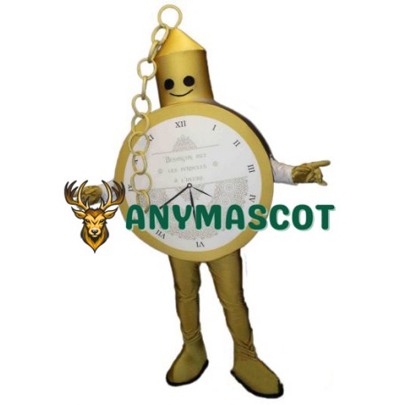 Gold Pocket Watch Mascot Costume