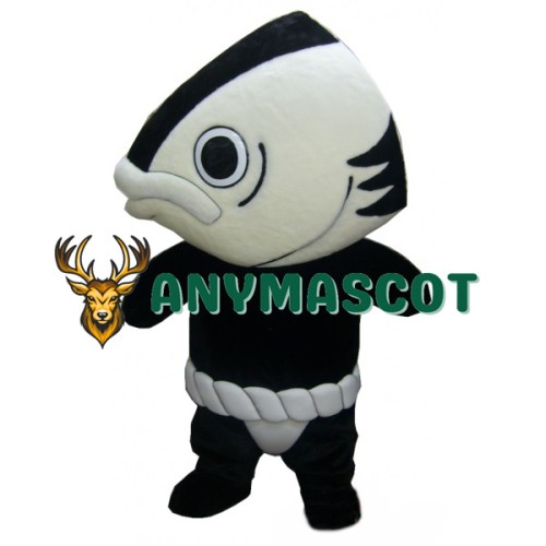 Black & White Fish Mascot Costume