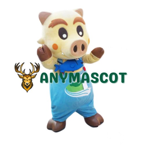 Brown Boar Mascot Costume