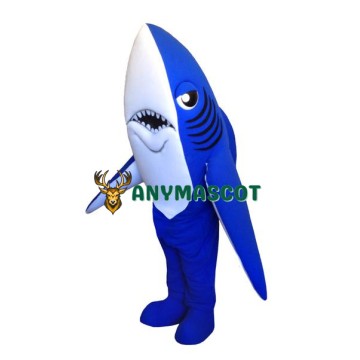 Lightweight Blue Shark Mascot Costume