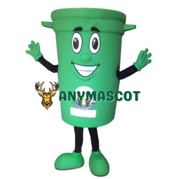 Green Bin Mascot Costume