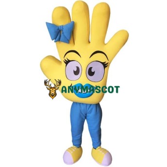 Yellow Hand Mascot Costume
