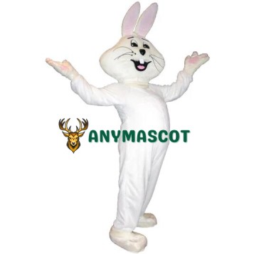 Cute Pink & White Rabbit Mascot Costume