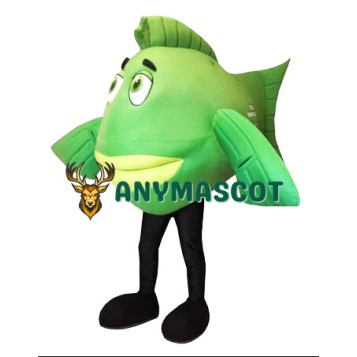 Green Lightweight Fish Mascot Costume