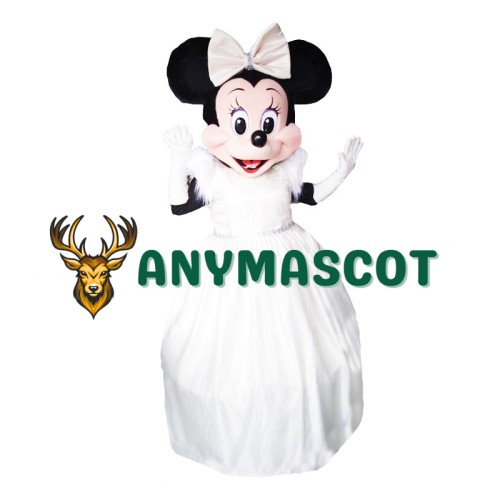 Minnie Mouse Bride Wedding White Dress Mascot Costume