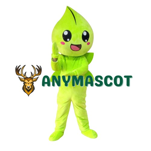 Green Water Drop Mascot Costume