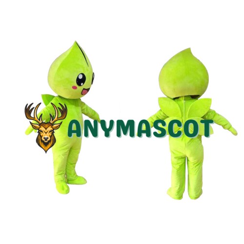 Green Water Drop Mascot Costume