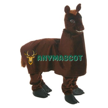 Happy Two Person Horse Mascot Costume