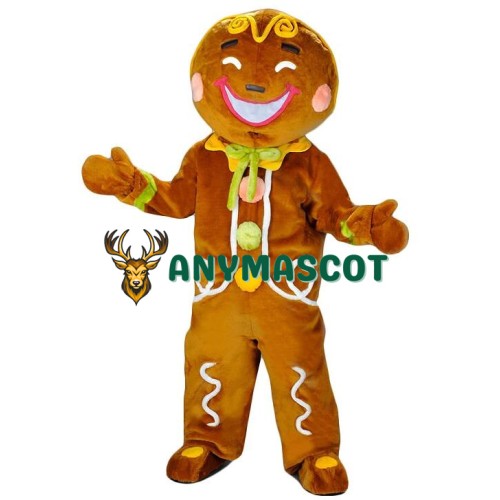 Gingerbread Man Mascot Costume