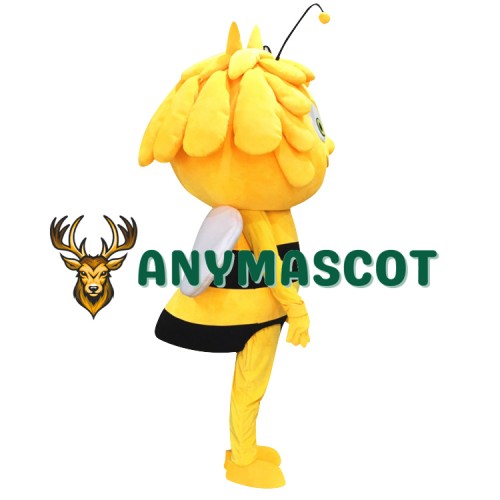 Maya The Bee Mascot Costume Yellow Bee Mascot Adult Character Costume