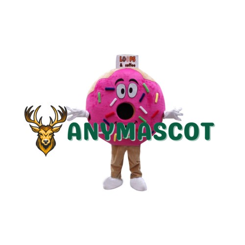 Pink Donut Mascot Costume