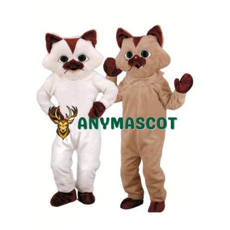 Brown and White Cat Costume Halloween Mascot Costume