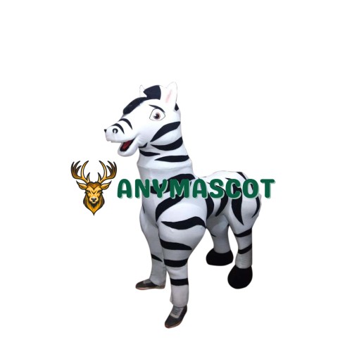 White Black Zebra Mascot Costume