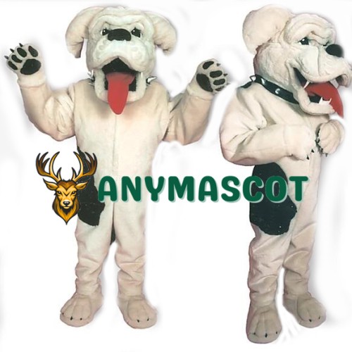 White Bulldog Mascot Costume
