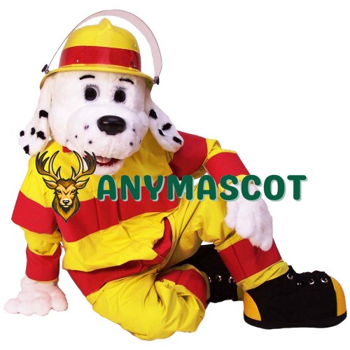 Earnest Fire Dog Mascot Costume