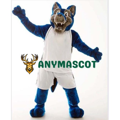 Sport Blue Wolf Mascot Costume