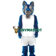Sport Blue Wolf Mascot Costume
