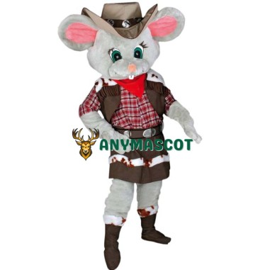 Grey Female Mouse Mascot Costume