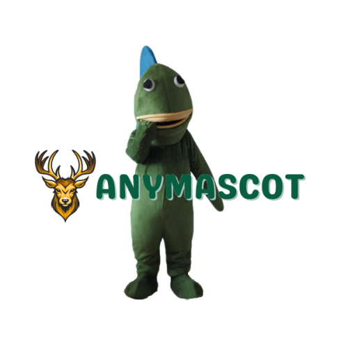 Green & Blue Fish Mascot Costume