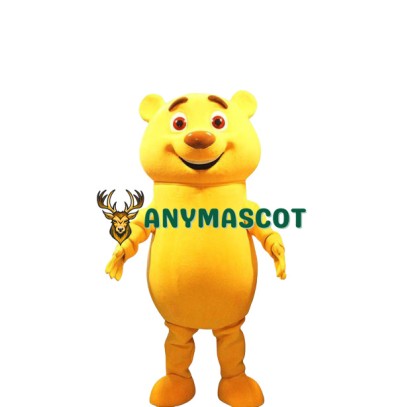 Happy Yellow Bear Mascot Costume
