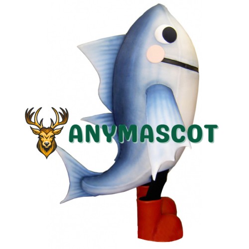 Silver Fish Mascot Costume
