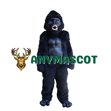 Fierce Black Gorilla Mascot Costume