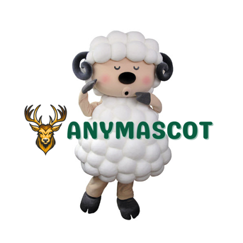 Funny White Sheep Mascot Costume