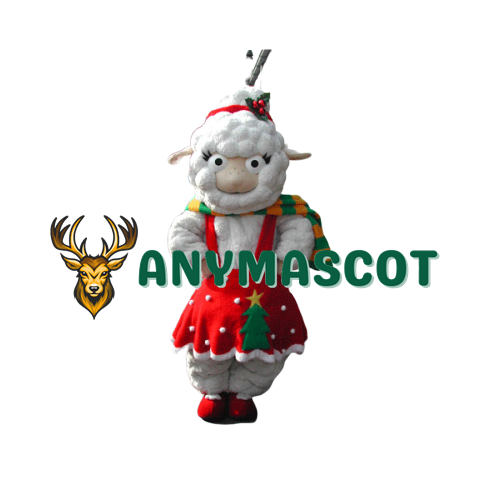 Red Dress Sheep Mascot Costume