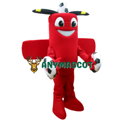 Red Plane Mascot Costume
