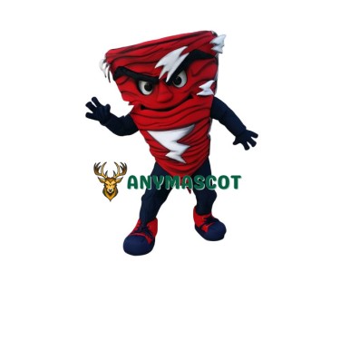 Red Power Tornado Mascot Costume