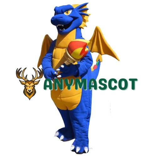 Blue Dragon Mascot Costume