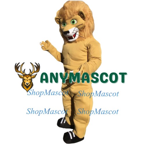 Cute Power Lion Mascot Costume