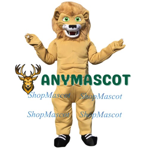 Cute Power Lion Mascot Costume