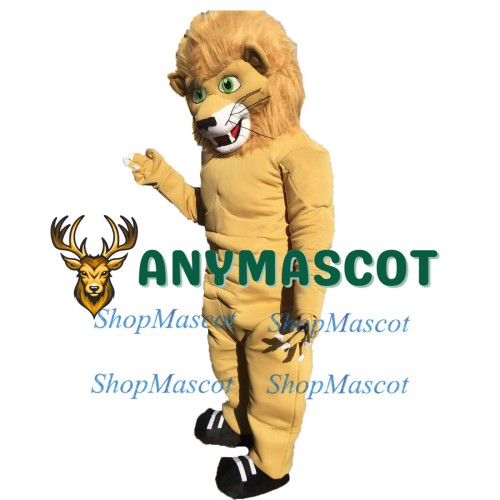 Cute Power Lion Mascot Costume