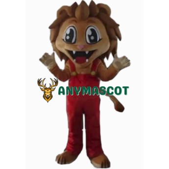 Happy Realistic Lion Mascot Costume